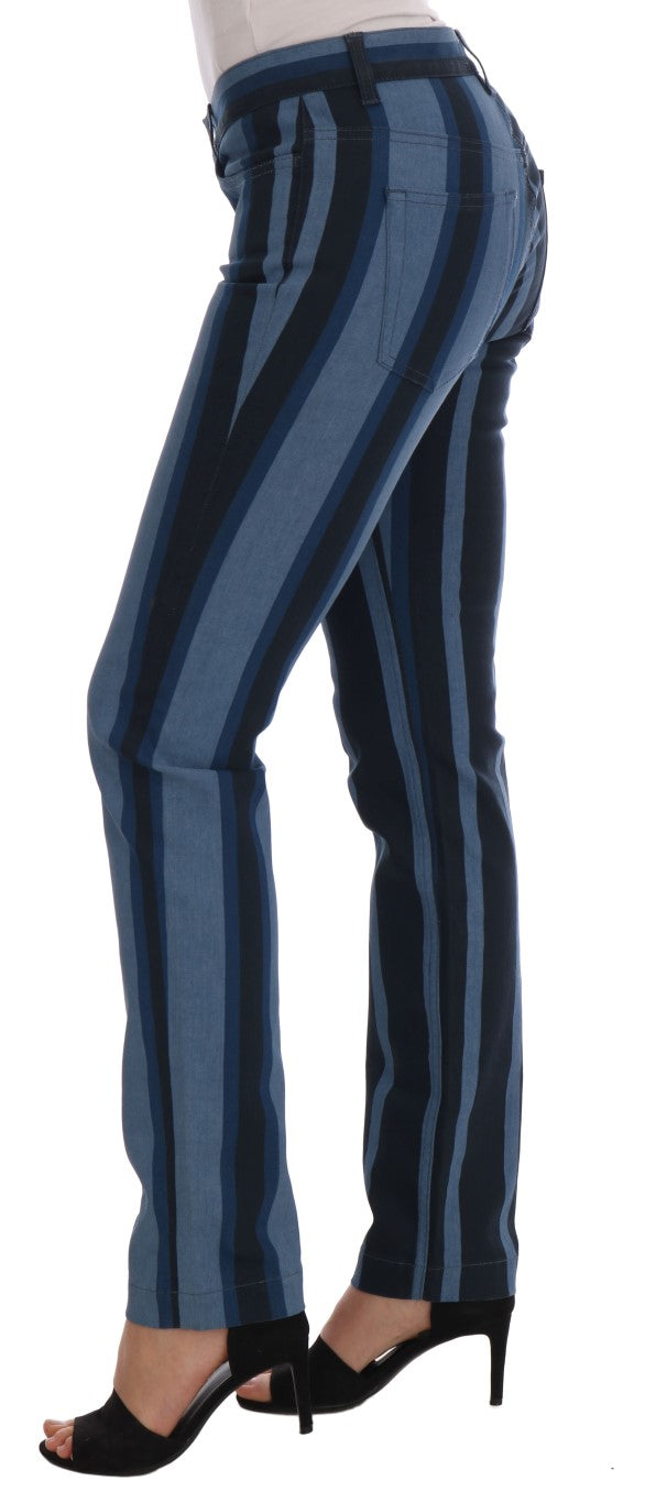 Jeans en coton rayé bleu GIRLY de Dolce & Gabbana