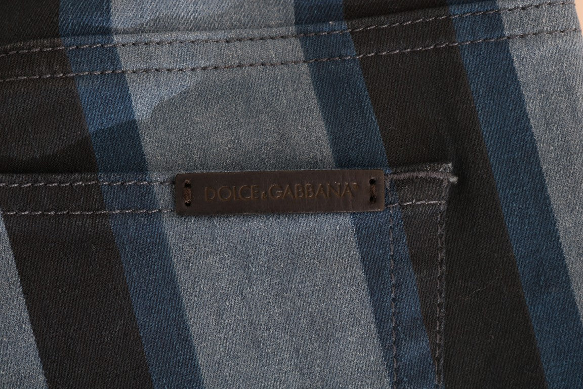Jeans en coton rayé bleu GIRLY de Dolce & Gabbana