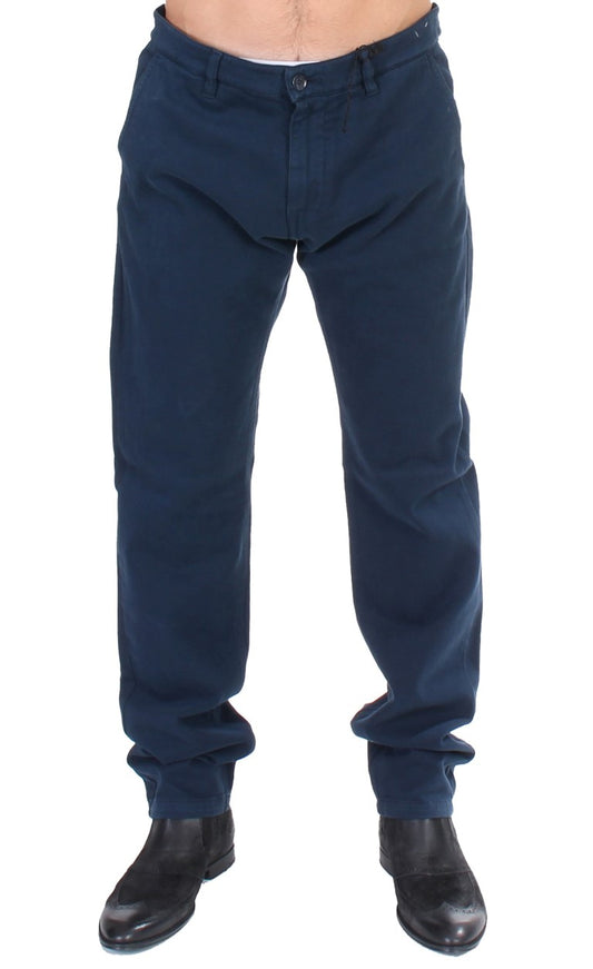 GF Ferre Blauwe Stretch Rechte Chino Broek