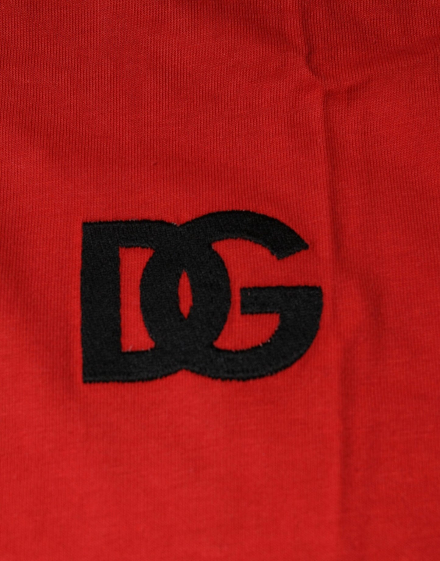 Dolce & Gabbana Rood DG Logo Katoenen T-shirt met Ronde Hals