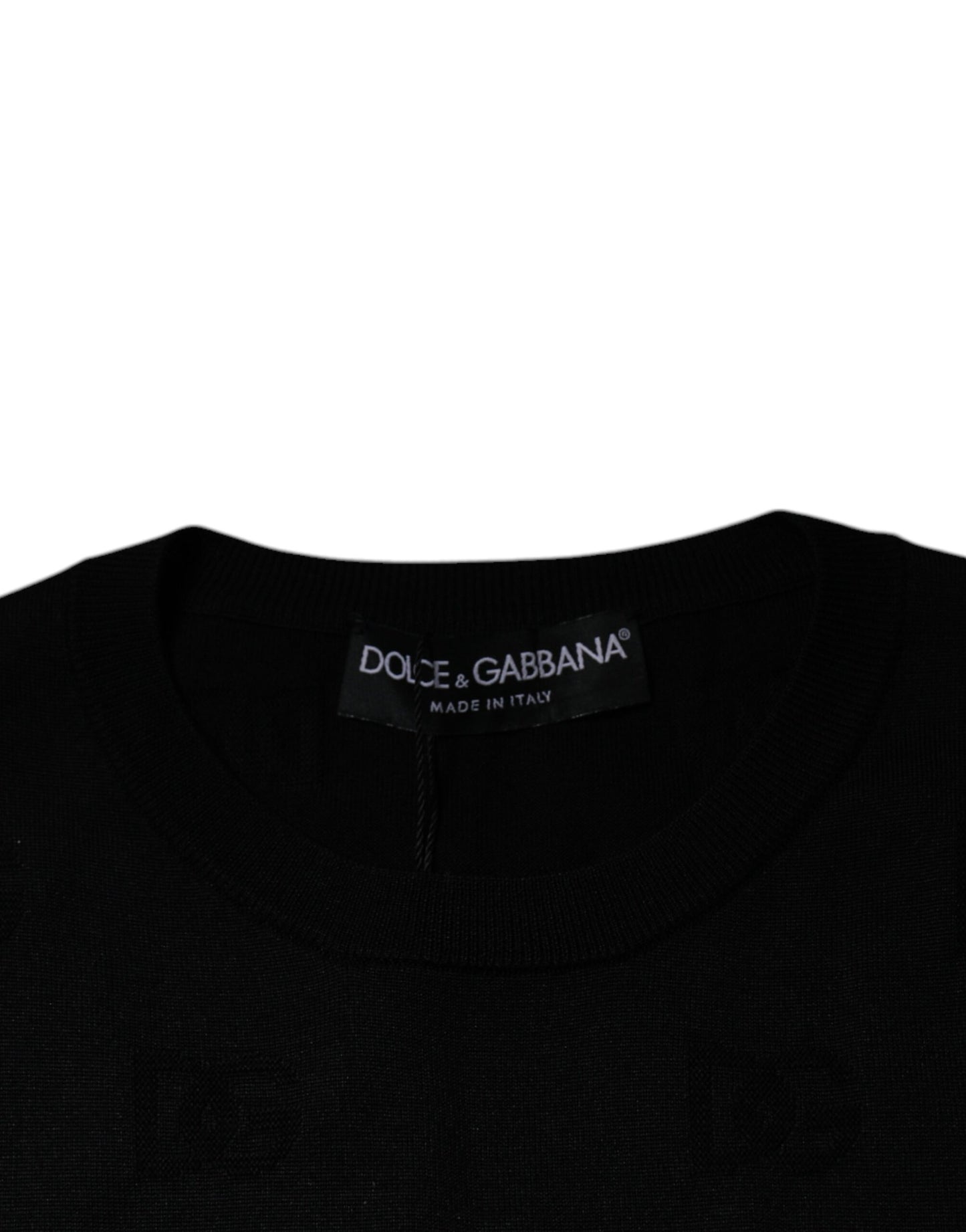 Dolce & Gabbana zwart, mouwloos T-shirt van zijde met ronde hals.