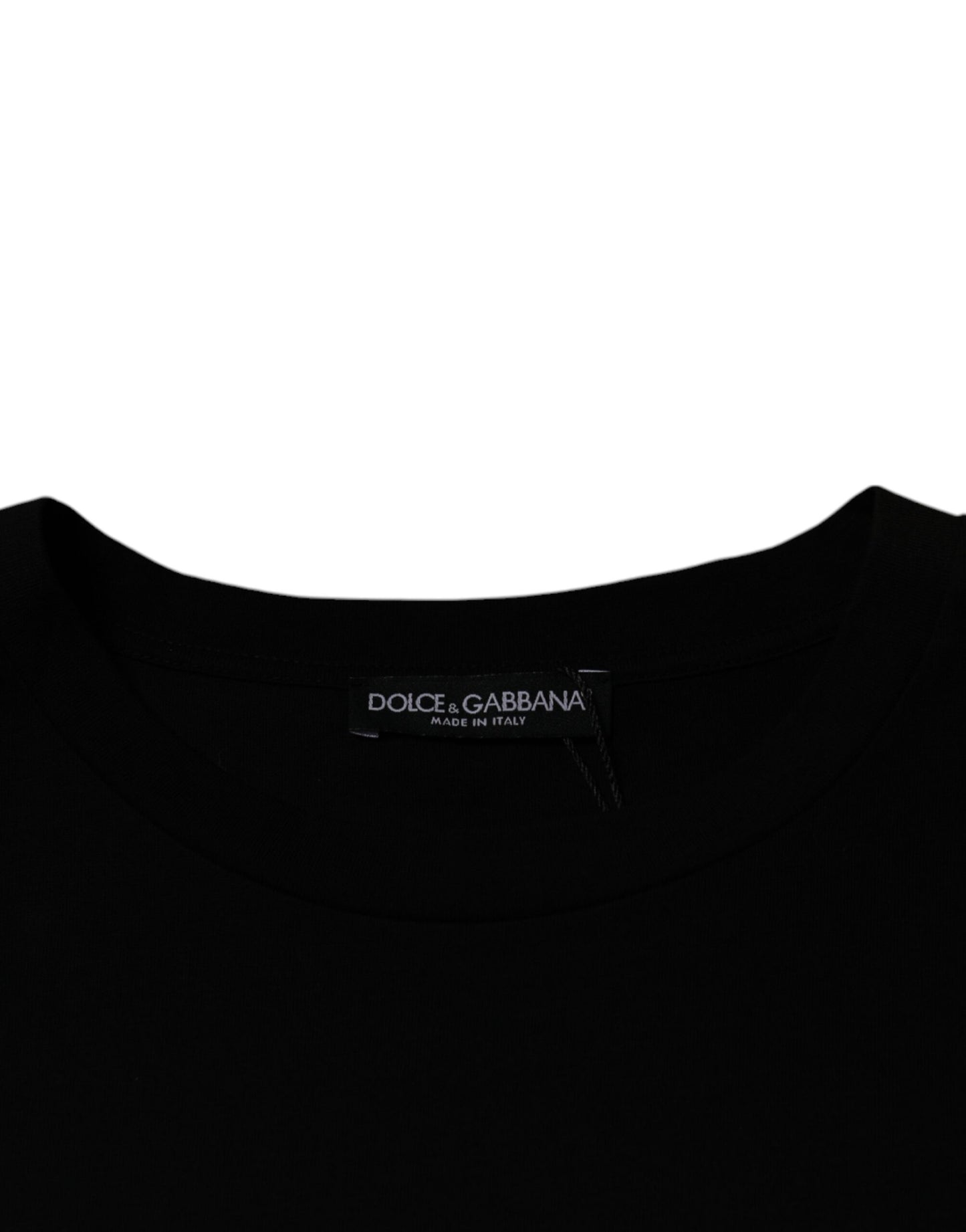 Dolce & Gabbana zwart T-shirt met ronde hals en korte mouwen