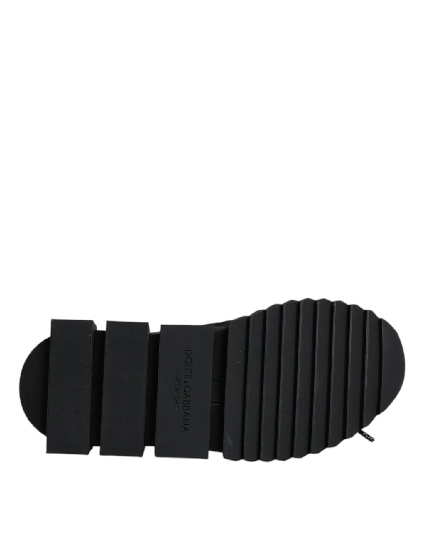 Sneakers Dolce & Gabbana Sorrento noires à logo, avec chaussettes intégrées.