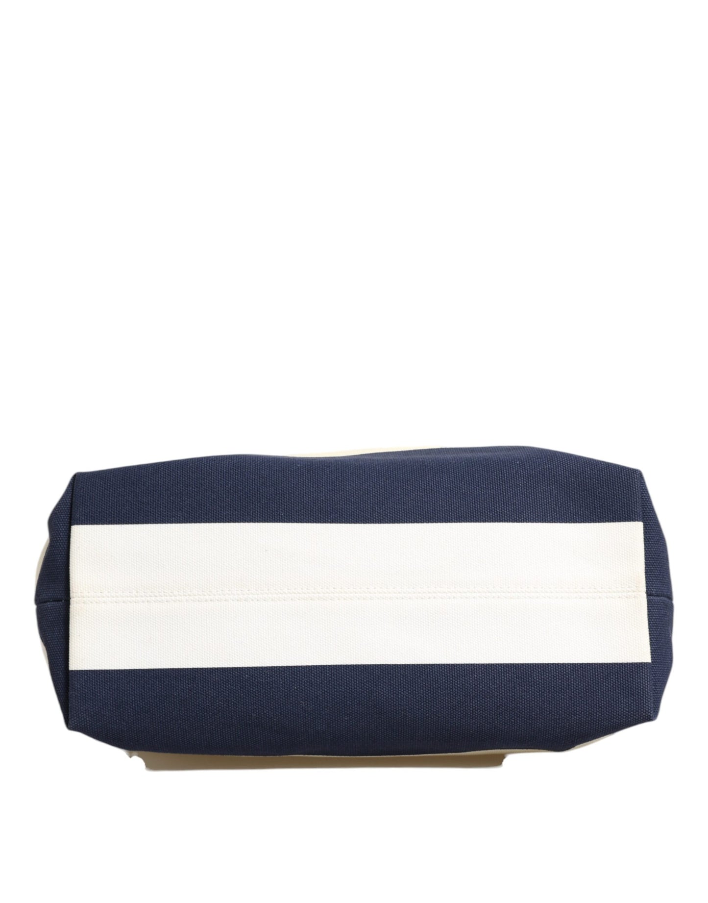 Sac fourre-tout à poignée supérieure en toile rayée blanc bleu marine Dolce & Gabbana