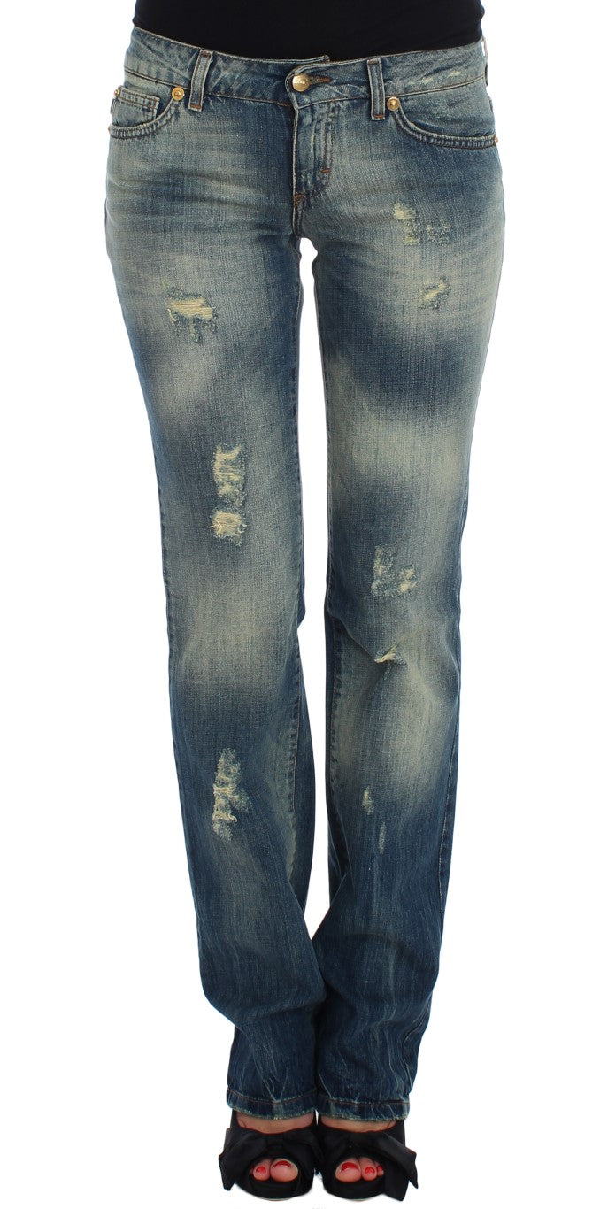 Jeans Cavalli en coton bleu, taille basse