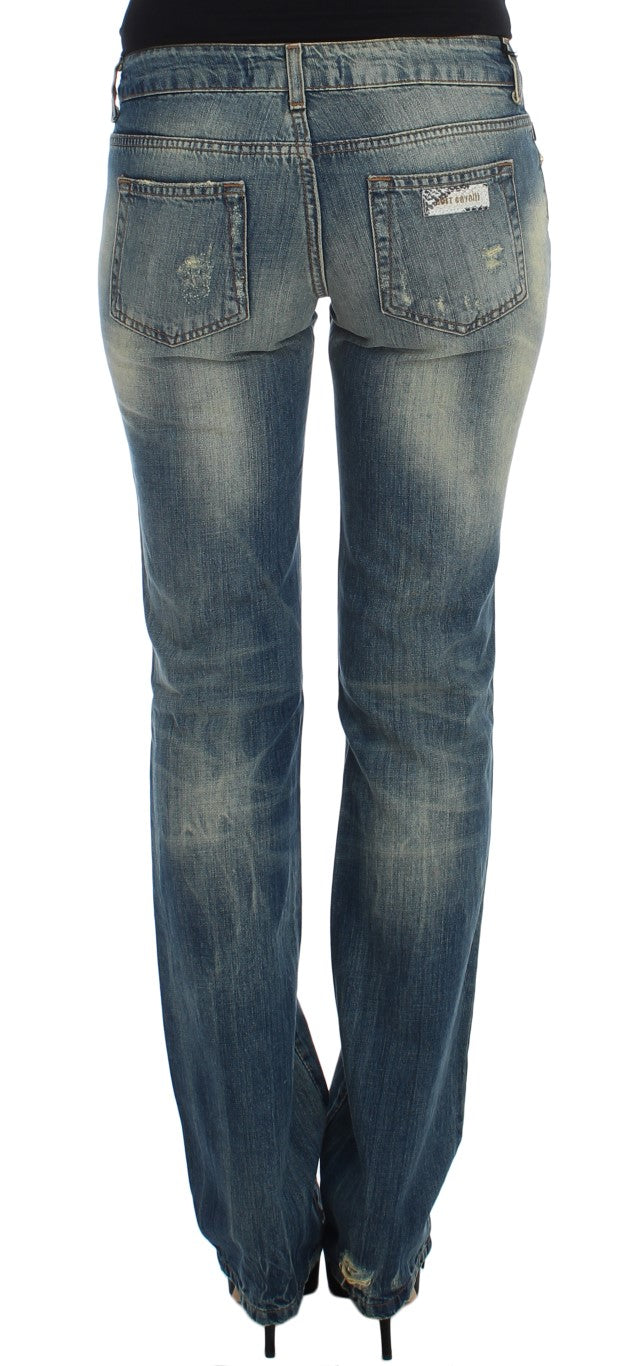 Jeans Cavalli en coton bleu, taille basse