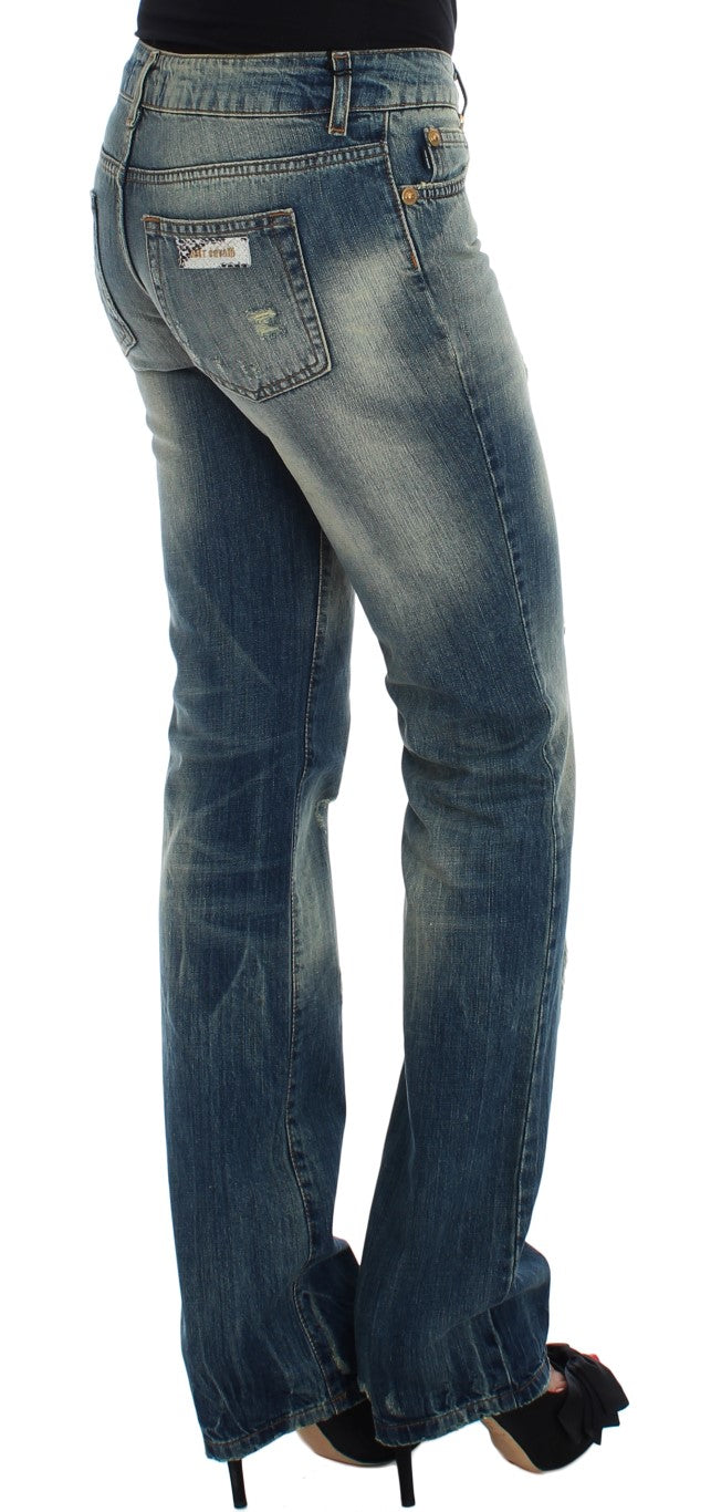 Jeans Cavalli en coton bleu, taille basse