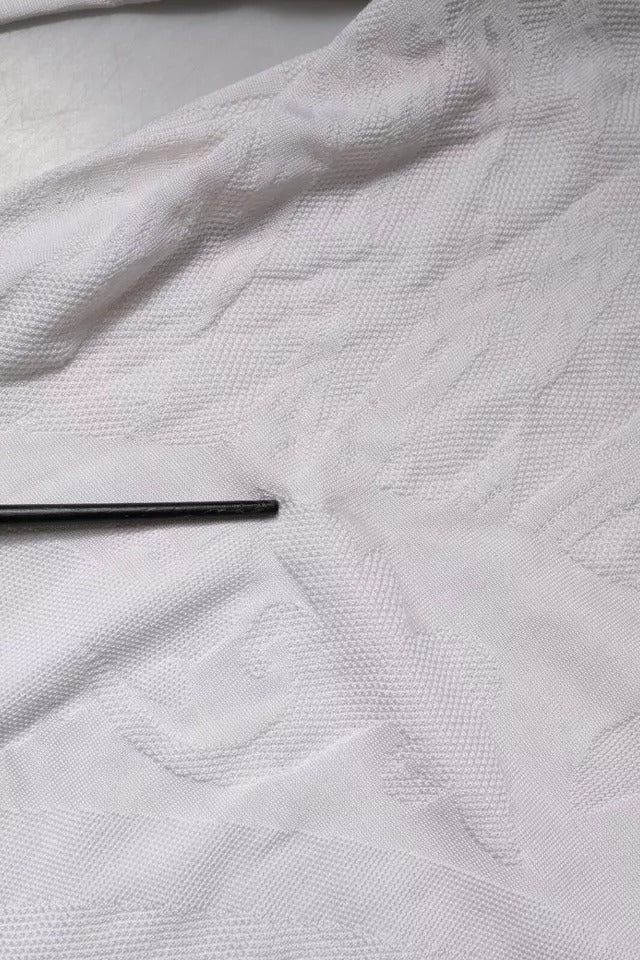 Pull en soie blanche à col rond pour homme de Dolce & Gabbana