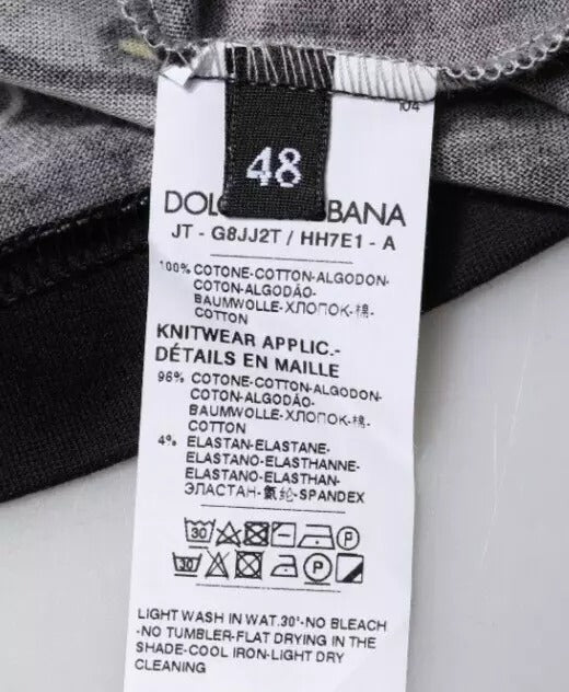 T-shirt à col rond noir Dolce & Gabbana, année du cochon 2019.