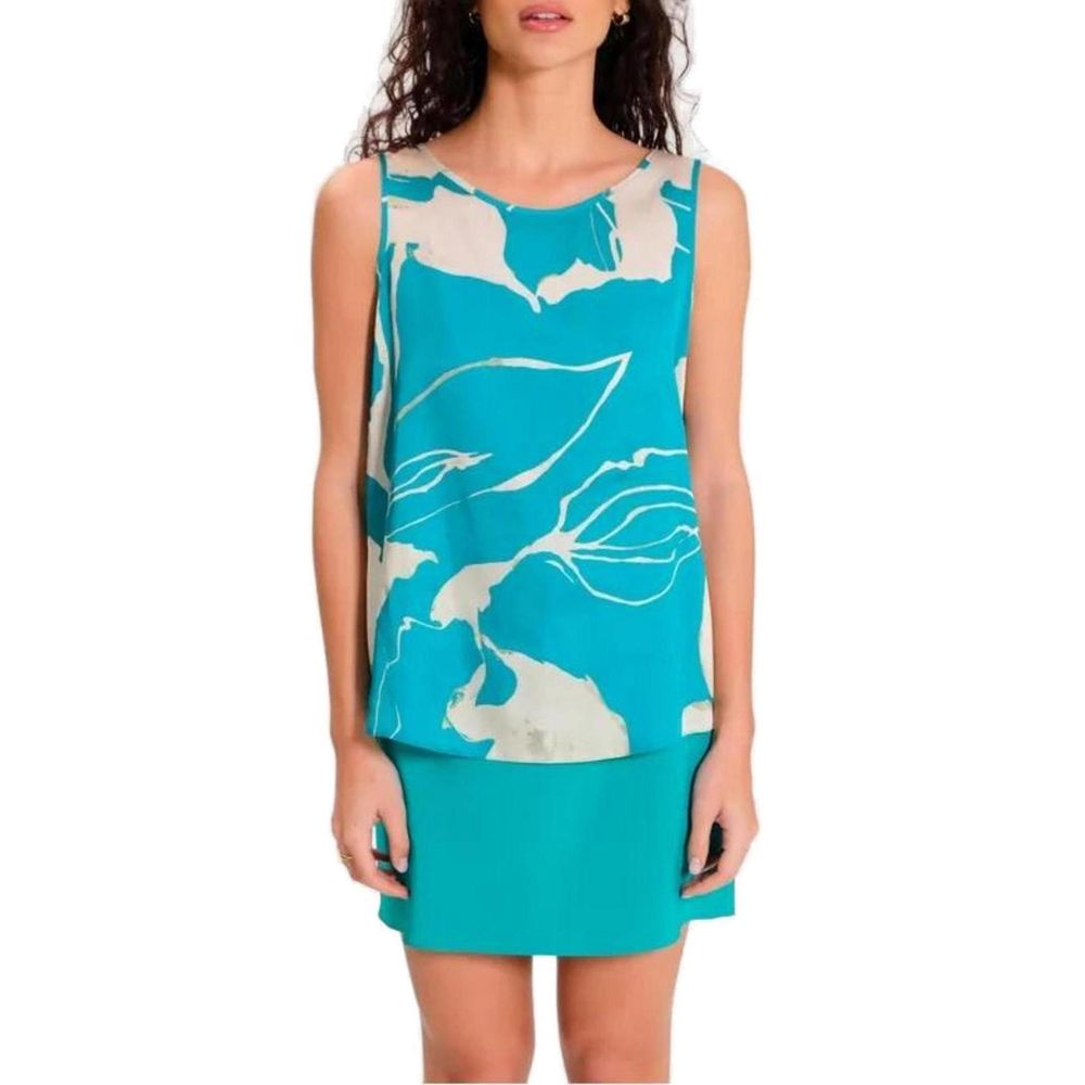 Blouse en polyester turquoise de Rinascimento