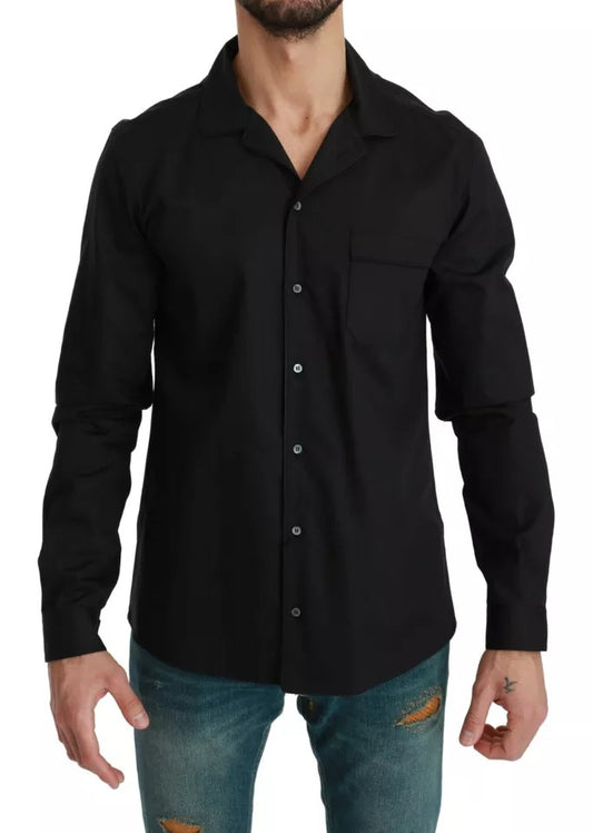 Dolce & Gabbana Blauw katoenen gestreepte pyjamaloungeoverhemd