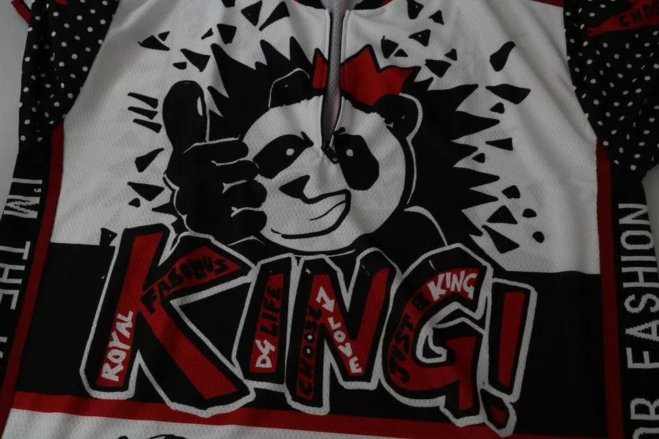 T-shirt blanc à motif panda roi en polyester de Dolce & Gabbana