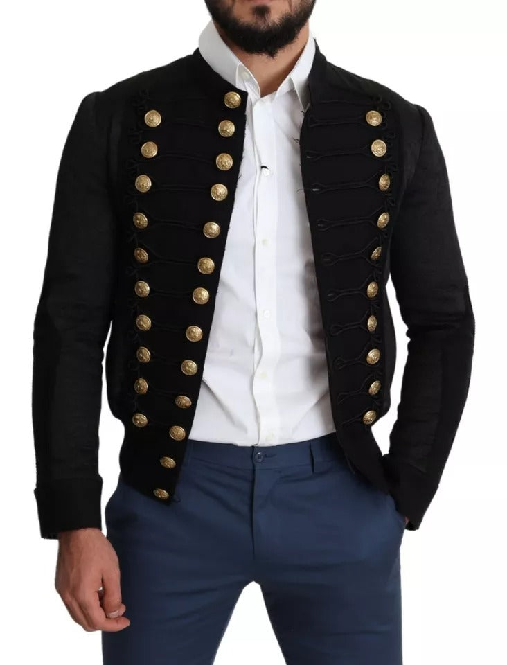Veste militaire noire à boutons décoratifs de Dolce & Gabbana
