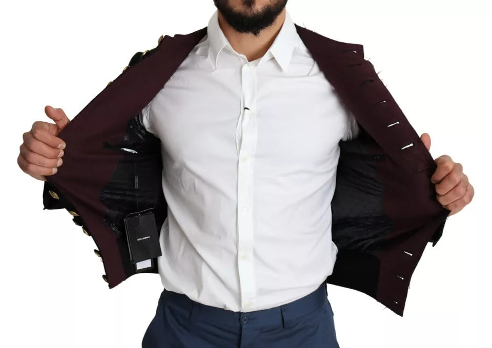 Veste militaire noire à boutons décoratifs de Dolce & Gabbana