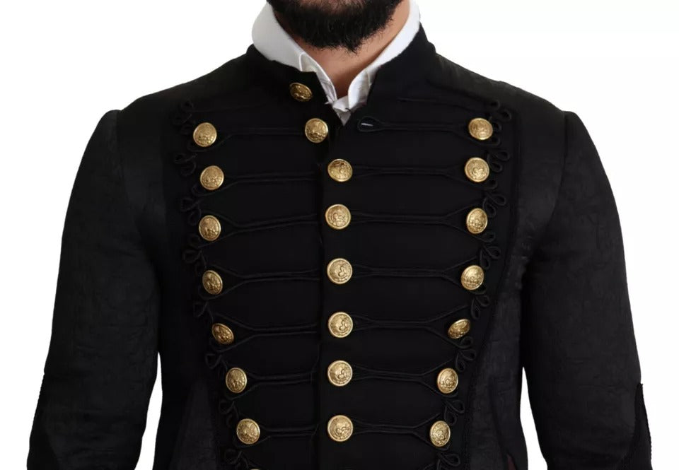 Veste militaire noire à boutons décoratifs de Dolce & Gabbana