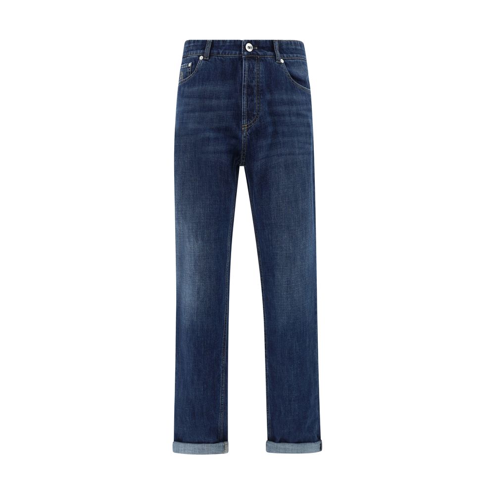Jeans à revers Brunello Cucinelli