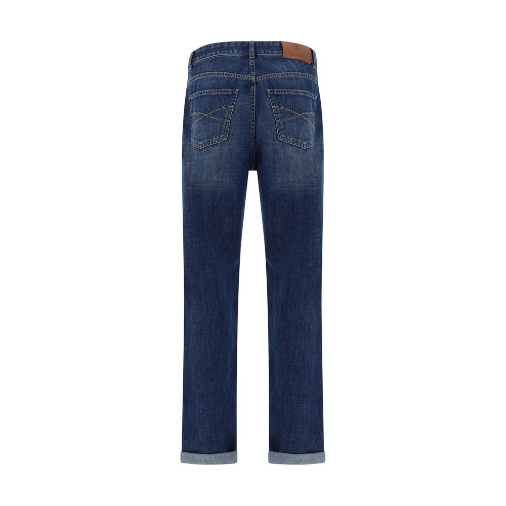 Jeans à revers Brunello Cucinelli