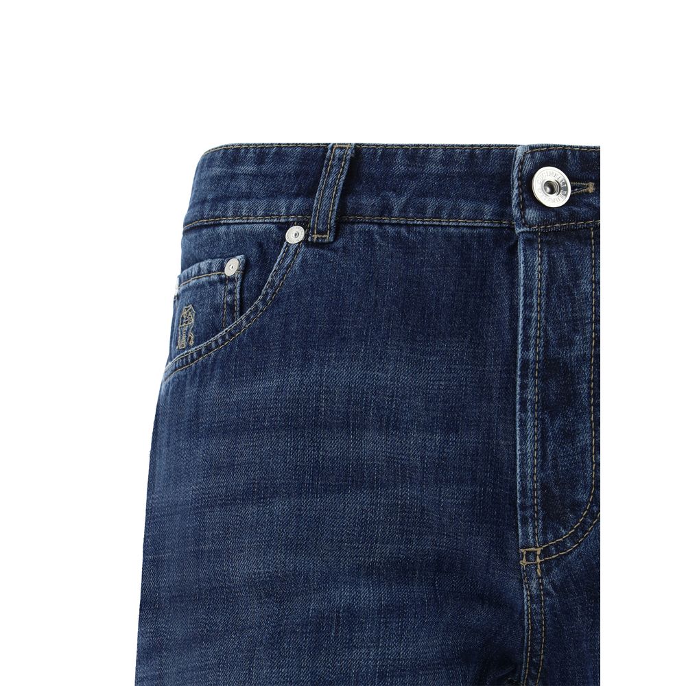 Jeans à revers Brunello Cucinelli