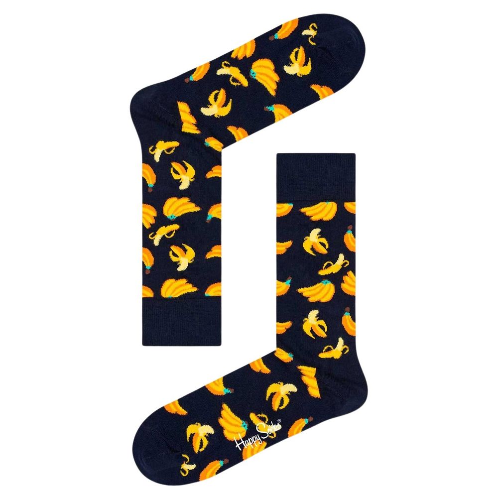 Chaussette en coton noir Happy Socks