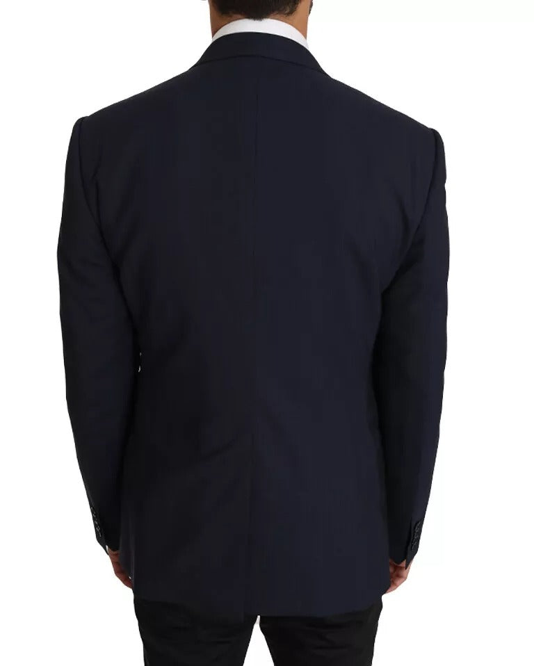 Dolce & Gabbana Blauwe Wollen MARTINI Blazer Vest 2-delig