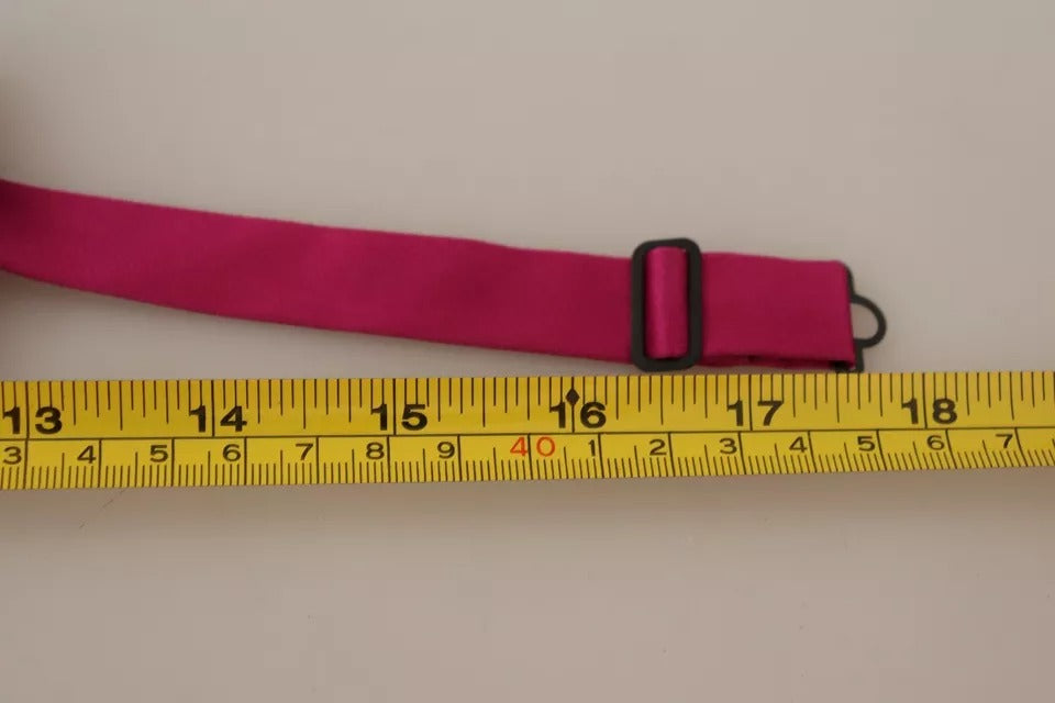 Dolce & Gabbana Roze 100% Zijden Verstelbare Strik voor Heren