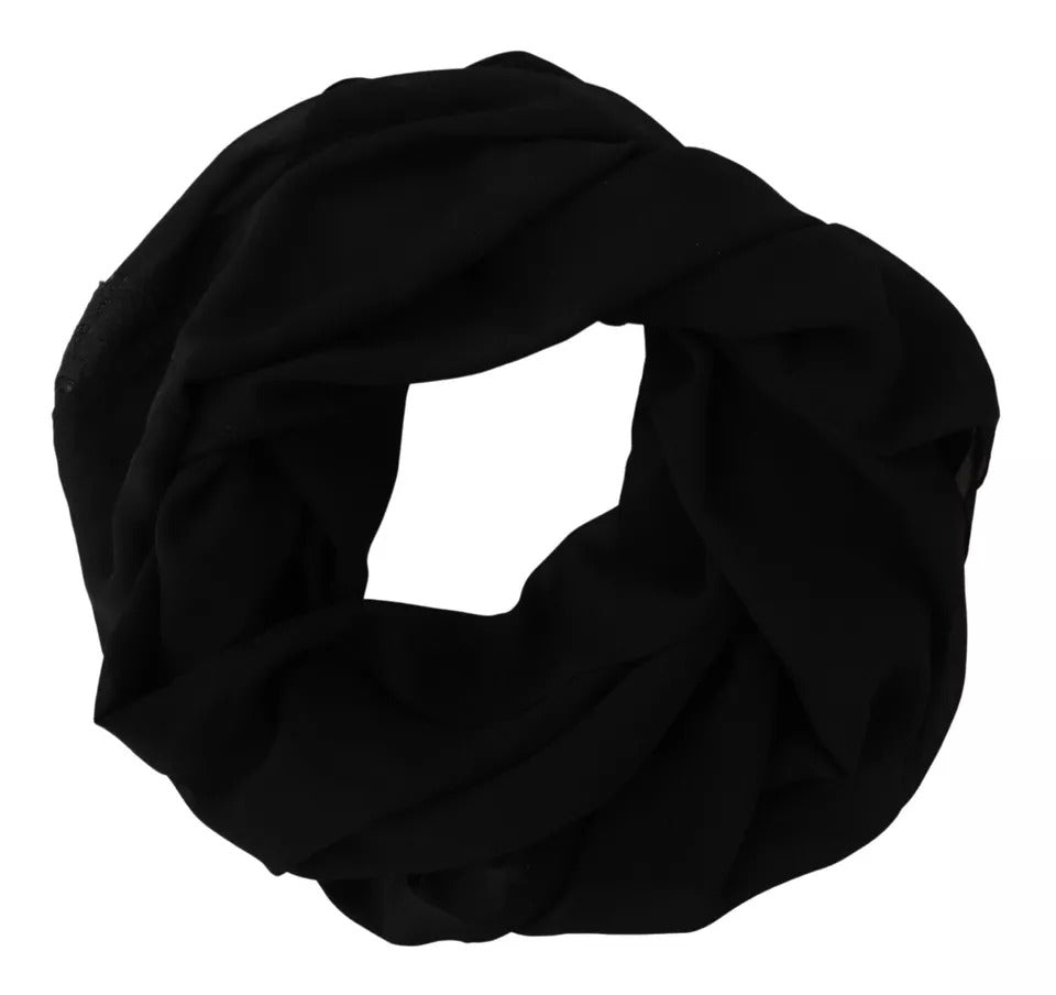 Foulard en soie marron Dolce & Gabbana en dentelle florale