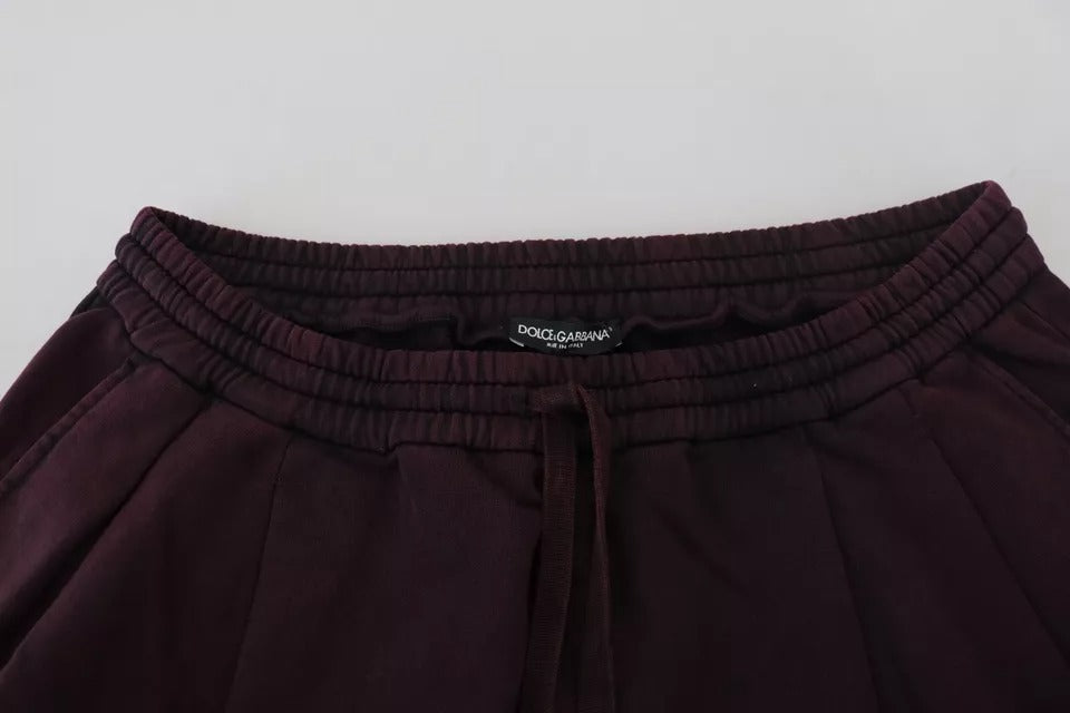 Dolce & Gabbana Bordeaux Cargo Joggingbroek van Katoen