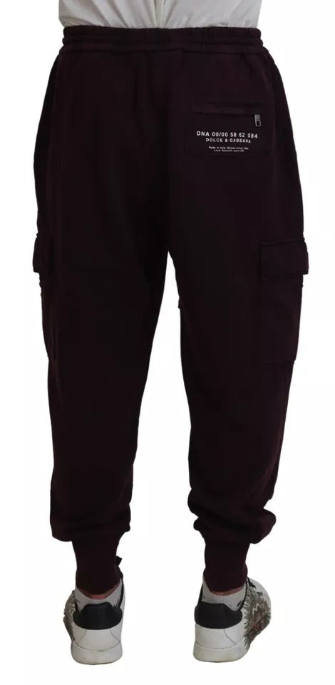 Dolce & Gabbana Bordeaux Cargo Joggingbroek van Katoen