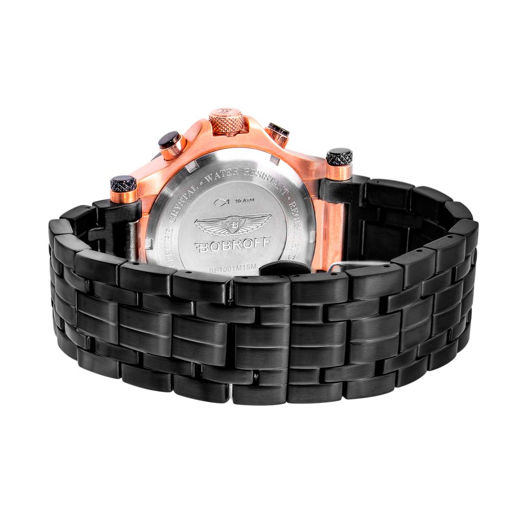 Bobroff Black Stainless Steel Watch