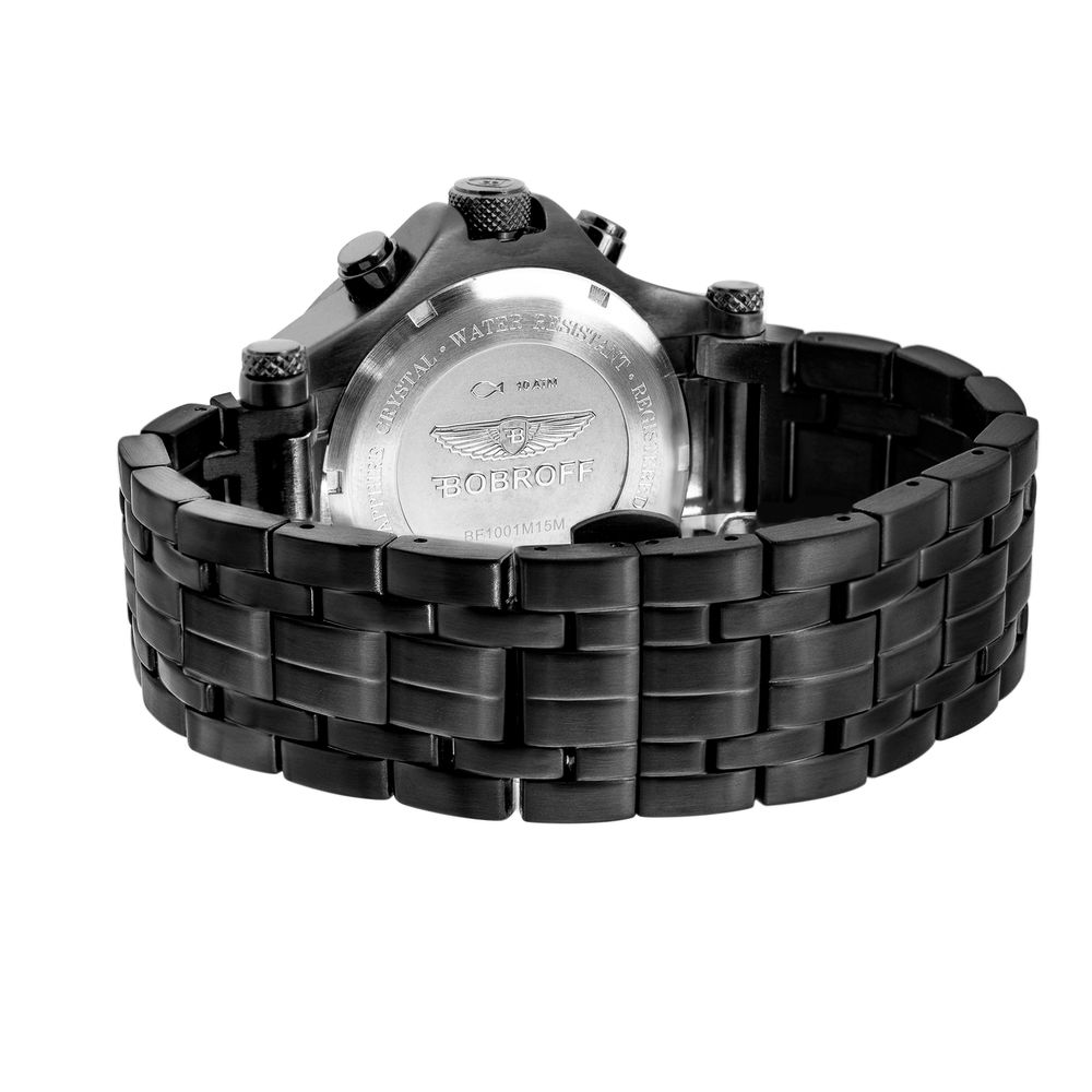 Montre Bobroff en acier inoxydable noir