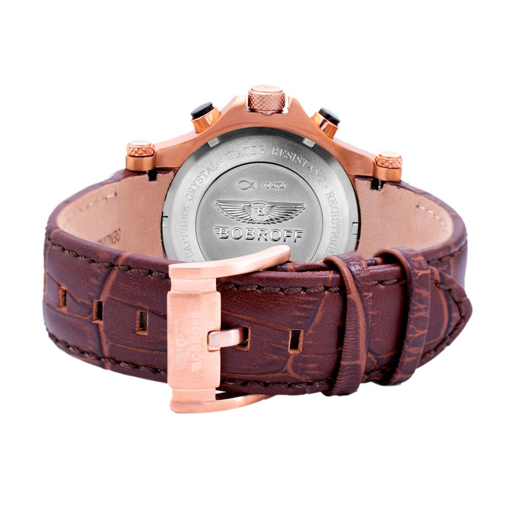 Montre Bobroff en cuir marron