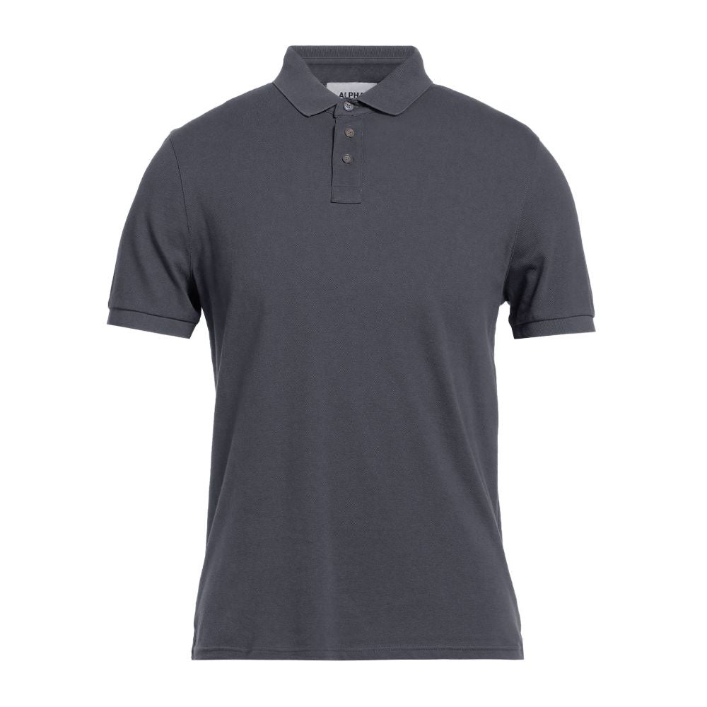 Polo en coton gris Alpha Studio