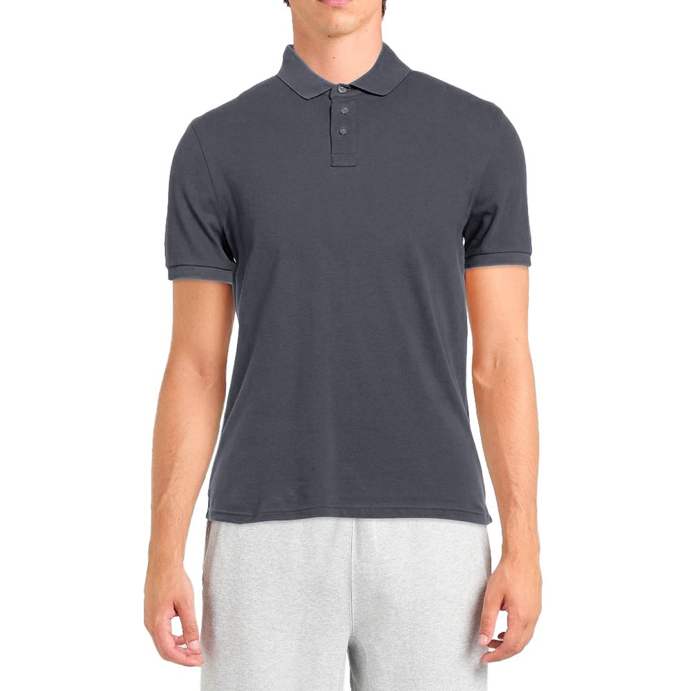 Polo en coton gris Alpha Studio