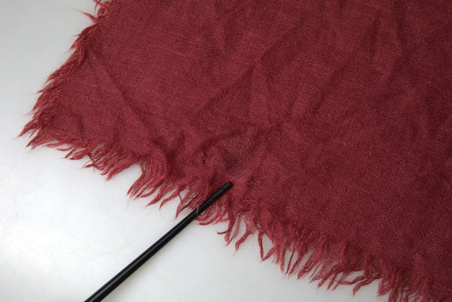Écharpe châle à franges en cachemire marron Dolce & Gabbana
