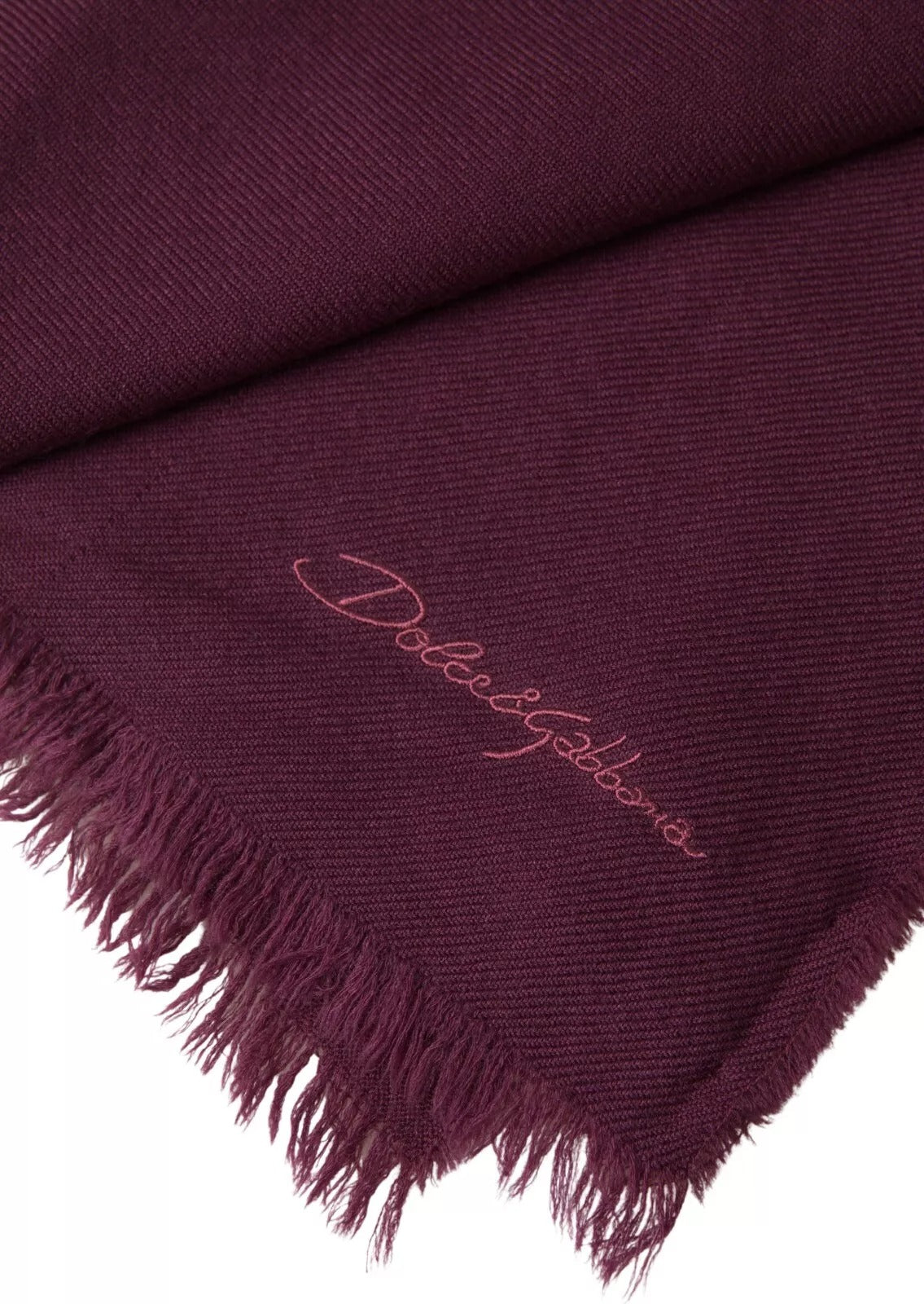 Dolce & Gabbana Paarse Kasjmier Gebreide Omslagdoek Sjaal