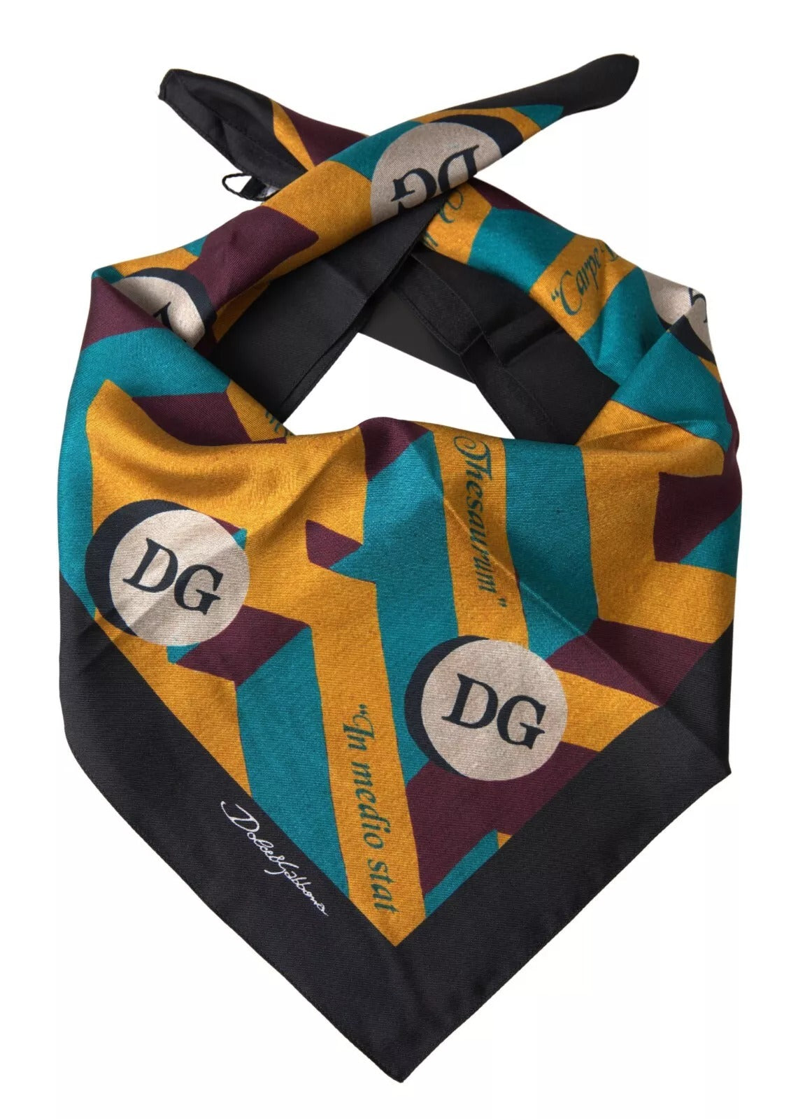 Foulard carré imprimé multicolore Dolce & Gabbana