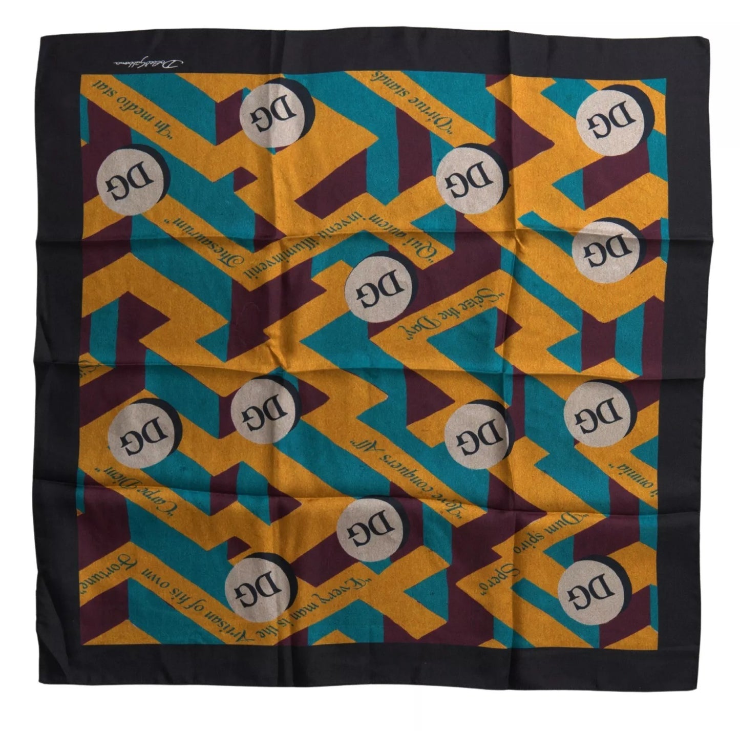 Foulard carré imprimé multicolore Dolce & Gabbana
