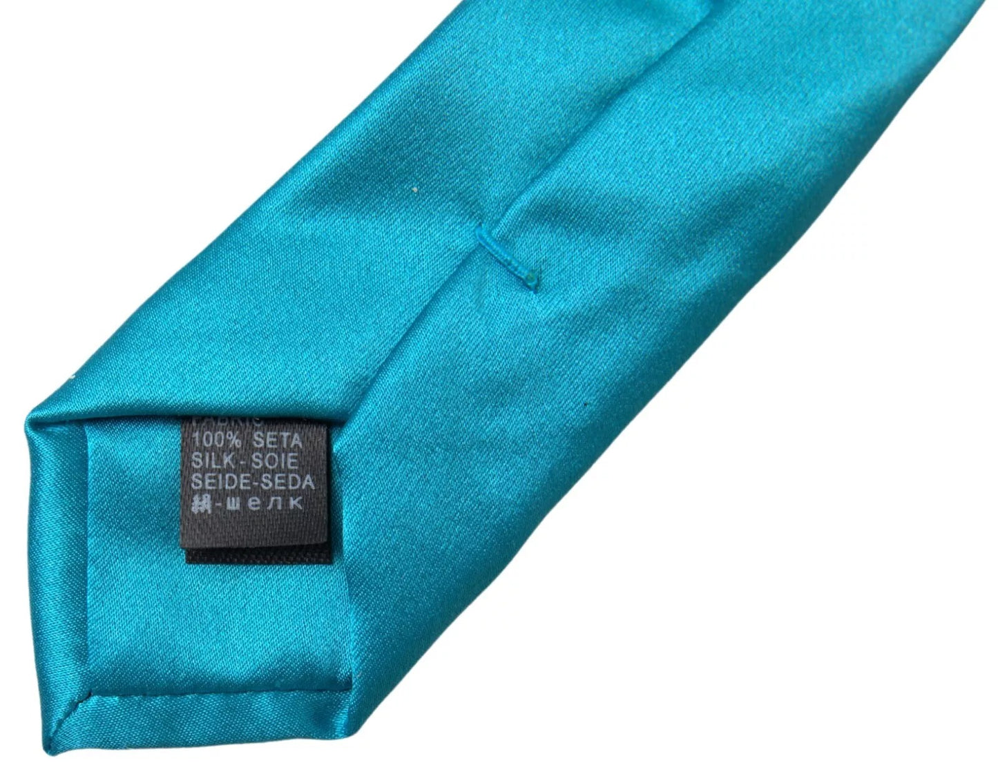 Cravate large pour homme Dolce & Gabbana bleu clair 100 % soie