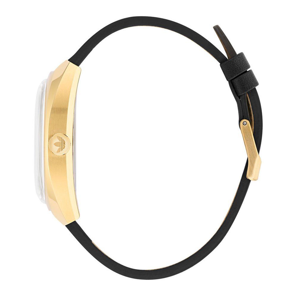 Adidas Zwart Leren Horloge