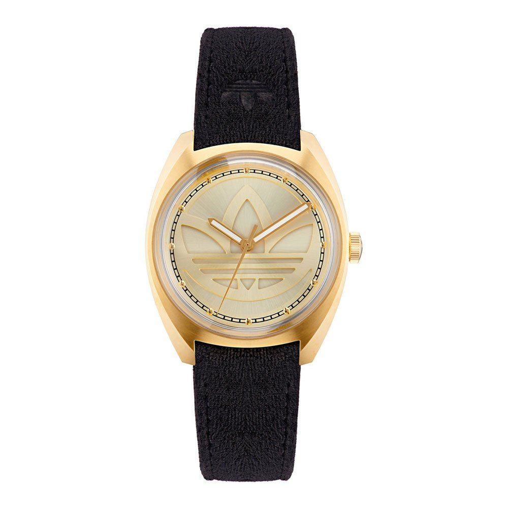 Adidas Zwart Leren Horloge