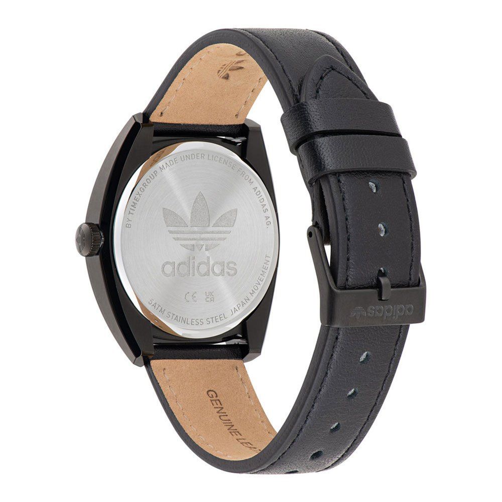 Adidas Zwart Leren Horloge