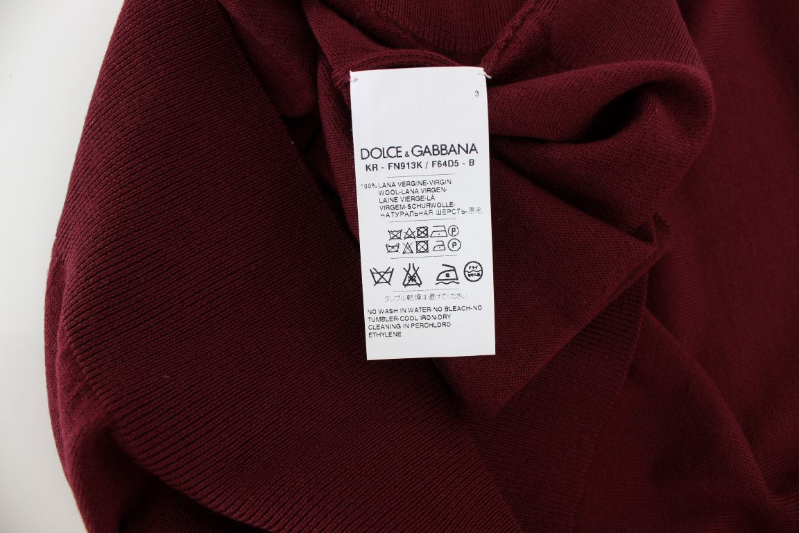 Dolce & Gabbana - Gilet pull sans manches à col rond rouge