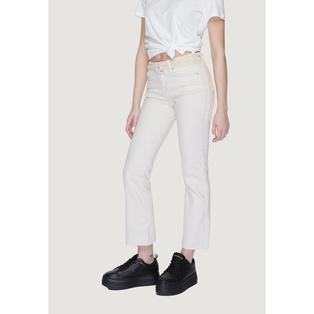 Jean coupe bootcut en coton beige Vero Moda