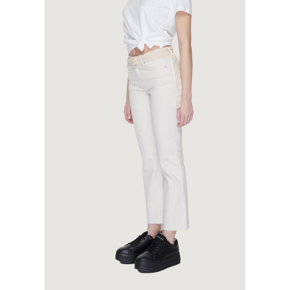 Jean coupe bootcut en coton beige Vero Moda