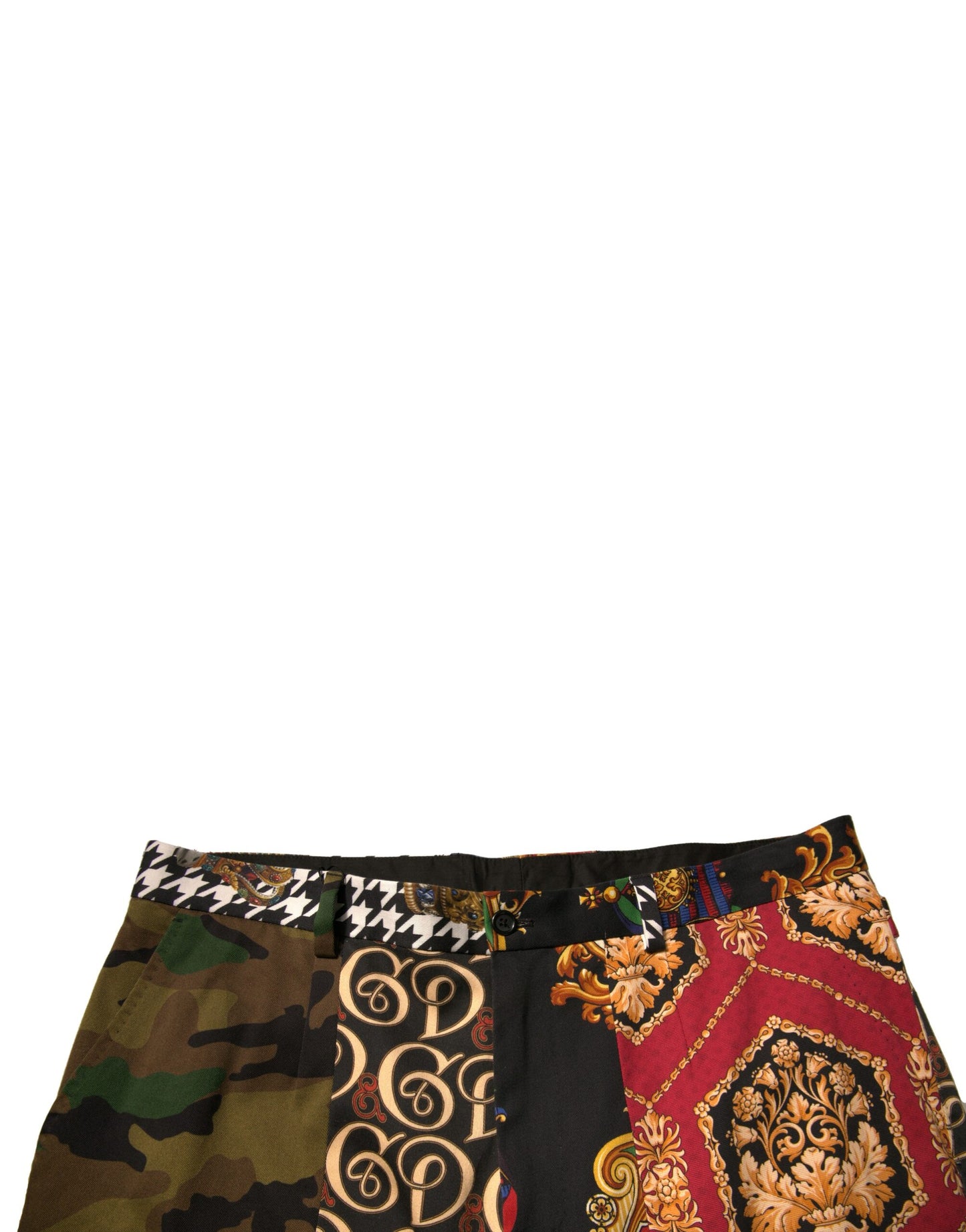 Pantalon habillé homme multicolore à motifs patchwork de Dolce & Gabbana
