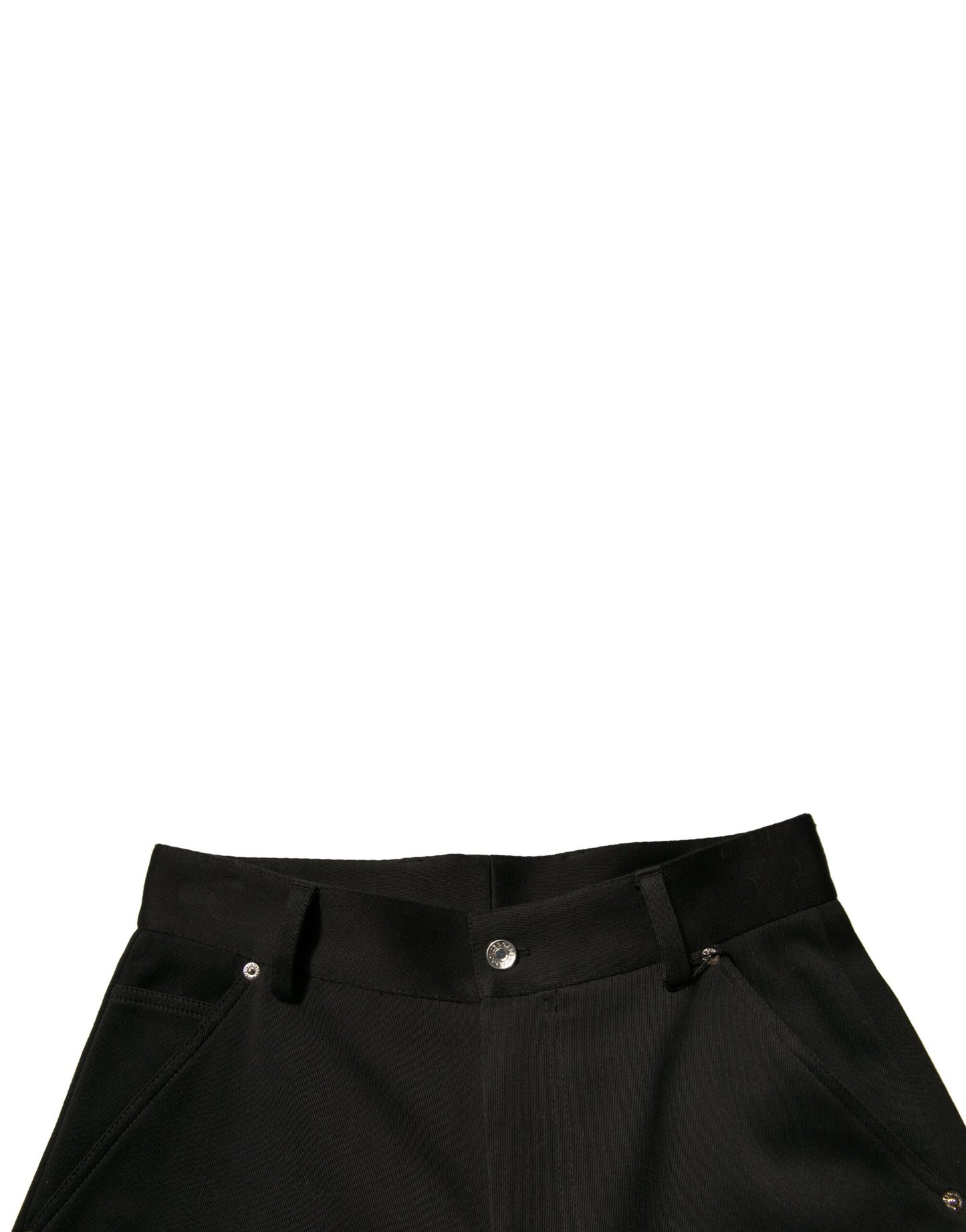 Zwarte, geklede broek van katoen met hoge taille en cropped lengte van Dolce & Gabbana