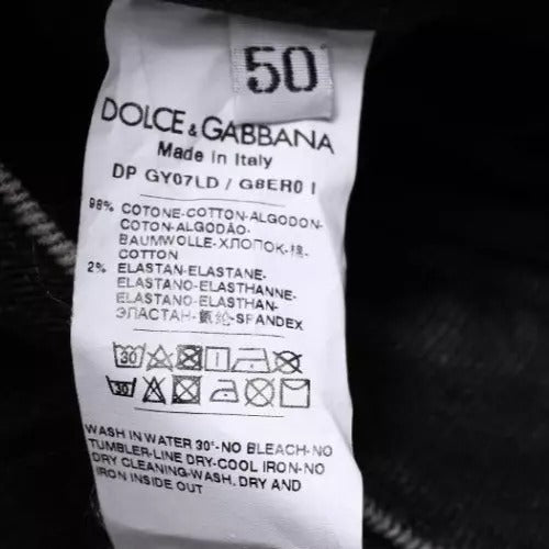 Jean slim en coton noir extensible pour homme de Dolce & Gabbana