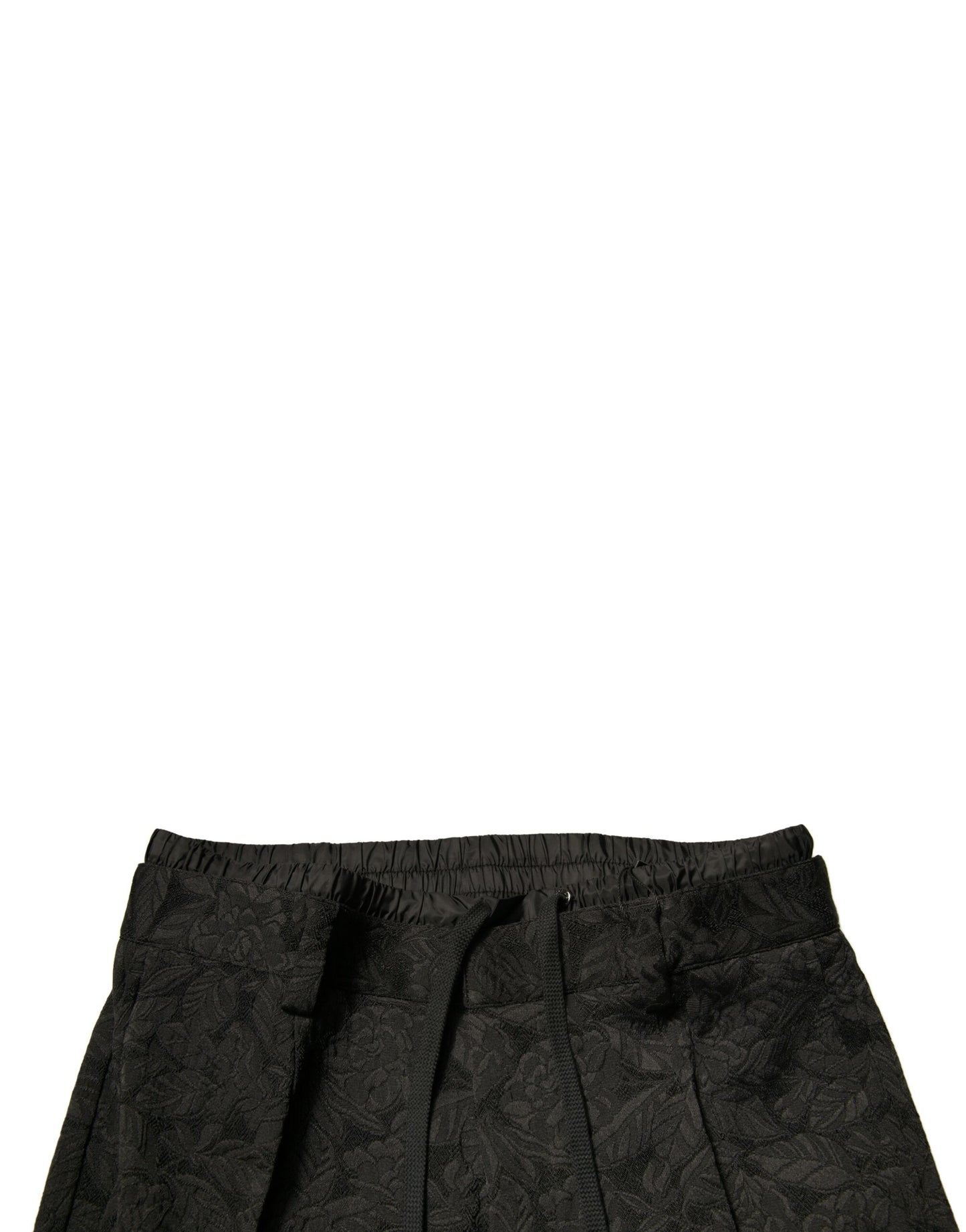 Pantalon tailleur slim pour homme en brocart de polyester noir Dolce & Gabbana