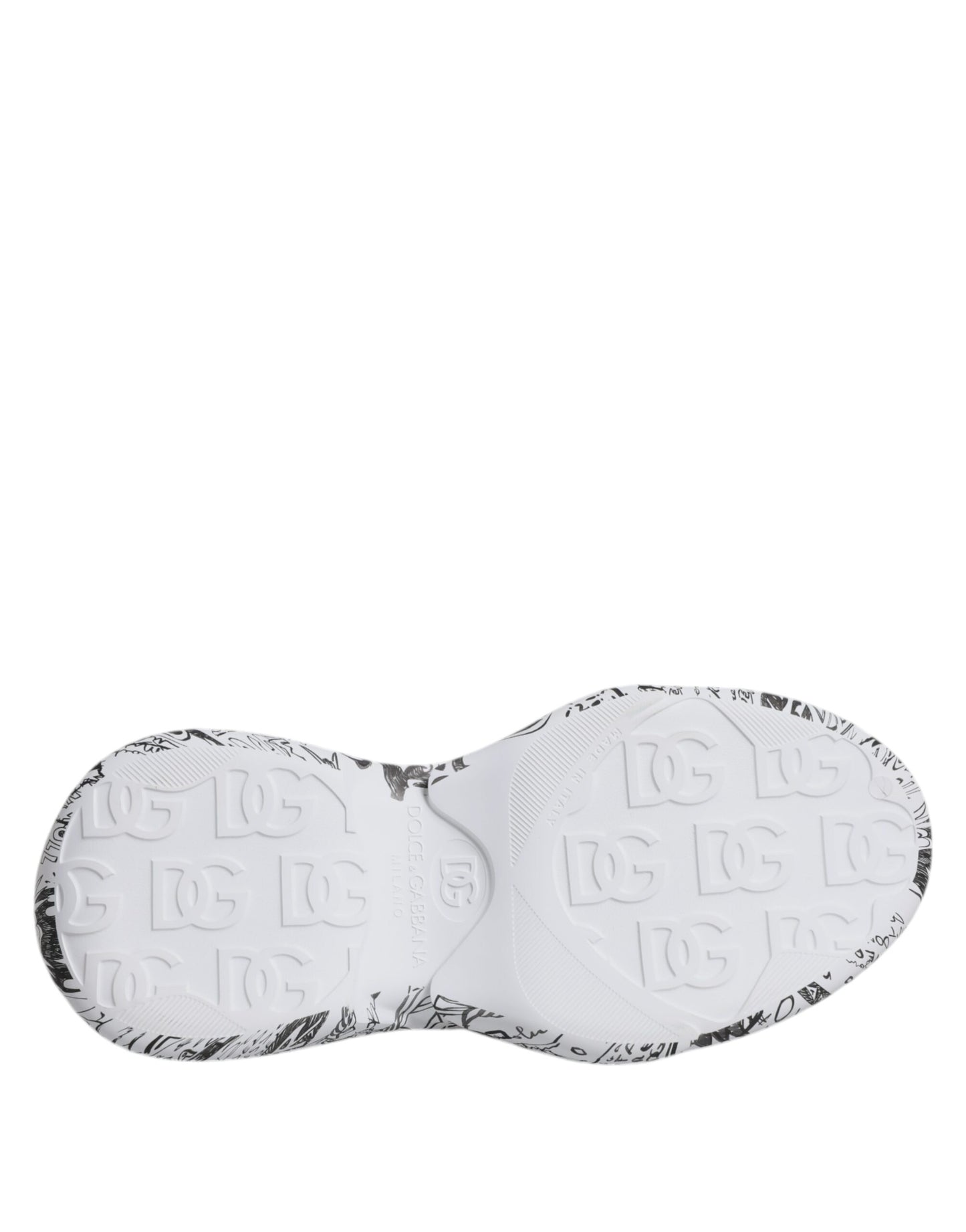 Sneakers Daymaster blanches et noires à motifs graffiti de Dolce & Gabbana