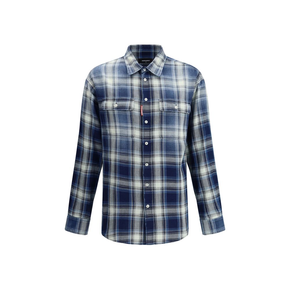 Chemise à carreaux en coton Dsquared²